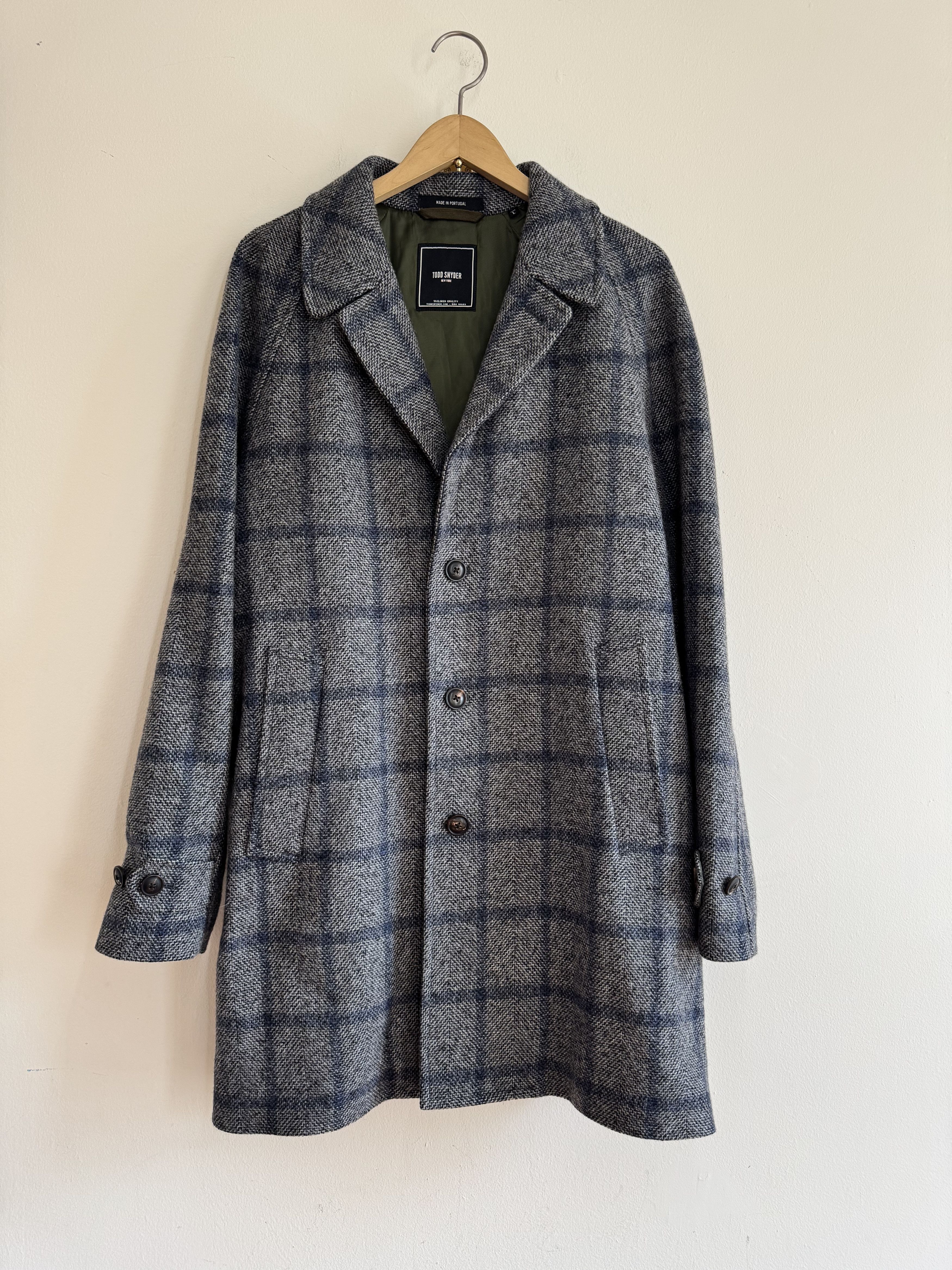 Todd Snyder Todd Snyder Italian Wool Windowpane Car Coat Size US L / EU 52-54 / 3 - 1 Thumbnail