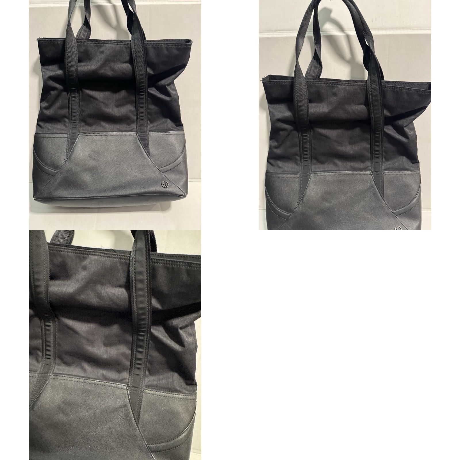 Lululemon VINTAGE Lululemon Go Wild Black Tote Bag Fold Over Top Large Tote Women Medium Black Size M / US 6-8 / IT 42-44 - 10 Thumbnail