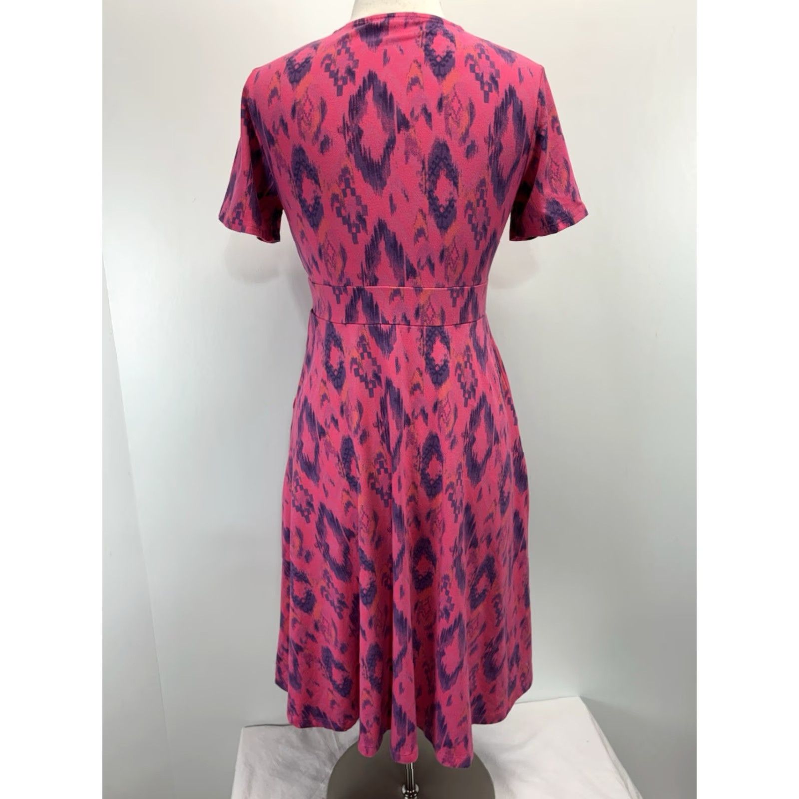 Pinko Fresh Produce Ikat Print Dress Women’s S Pink Fit & Flare Aztec Made USA Dress Size S / US 4 / IT 40 - 3 Thumbnail
