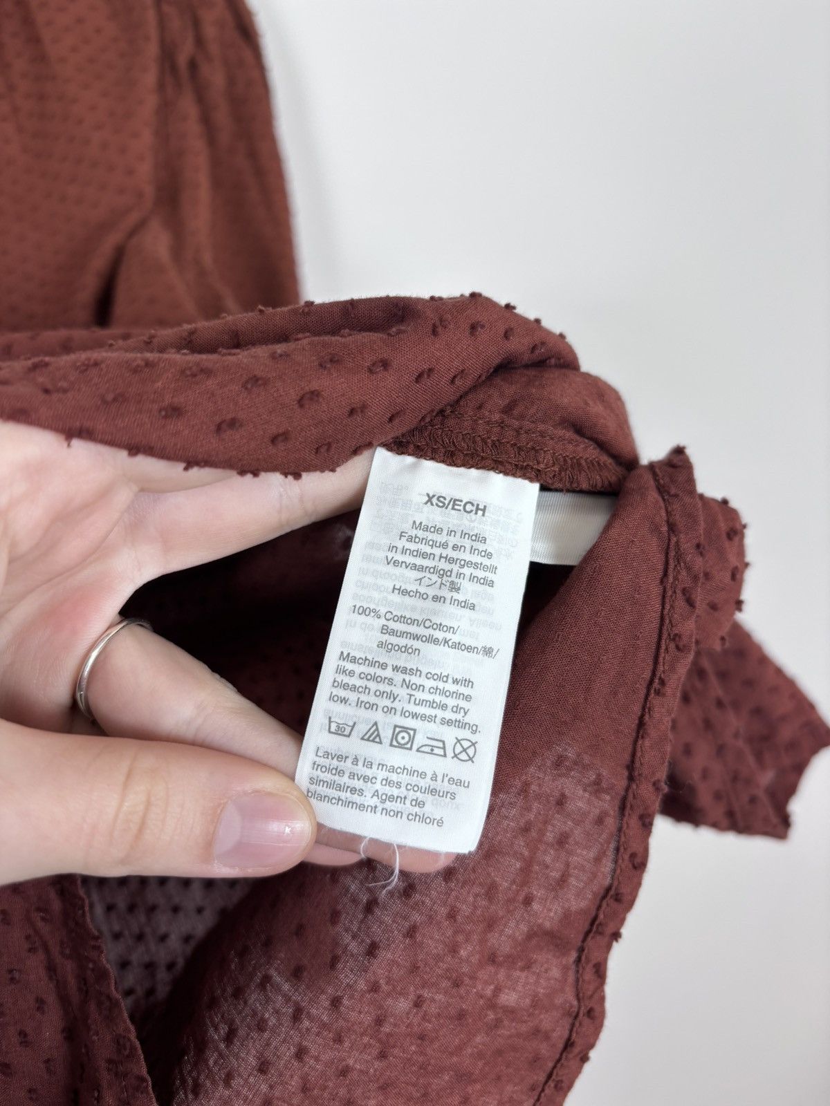 J.Crew J. Crew Women’s Orange Brown V-Neck Popover Blouse Size XS / US 0-2 / IT 36-38 - 10 Thumbnail