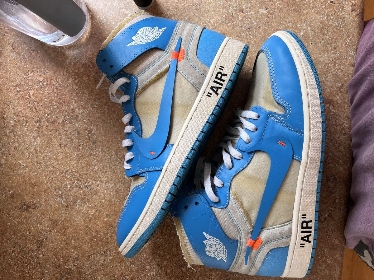 Jordan Brand × Off-White AIR JORDAN 1 x OFF WHITE UNC Size US 12 / EU 45 - 19 Thumbnail