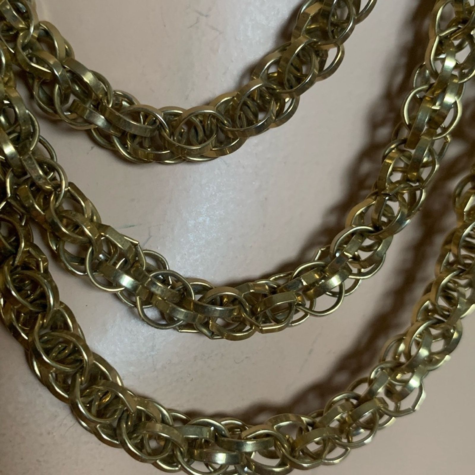 Vintage Triple strand layered gold tiered graduated vintage chains Size ONE SIZE - 1 Thumbnail