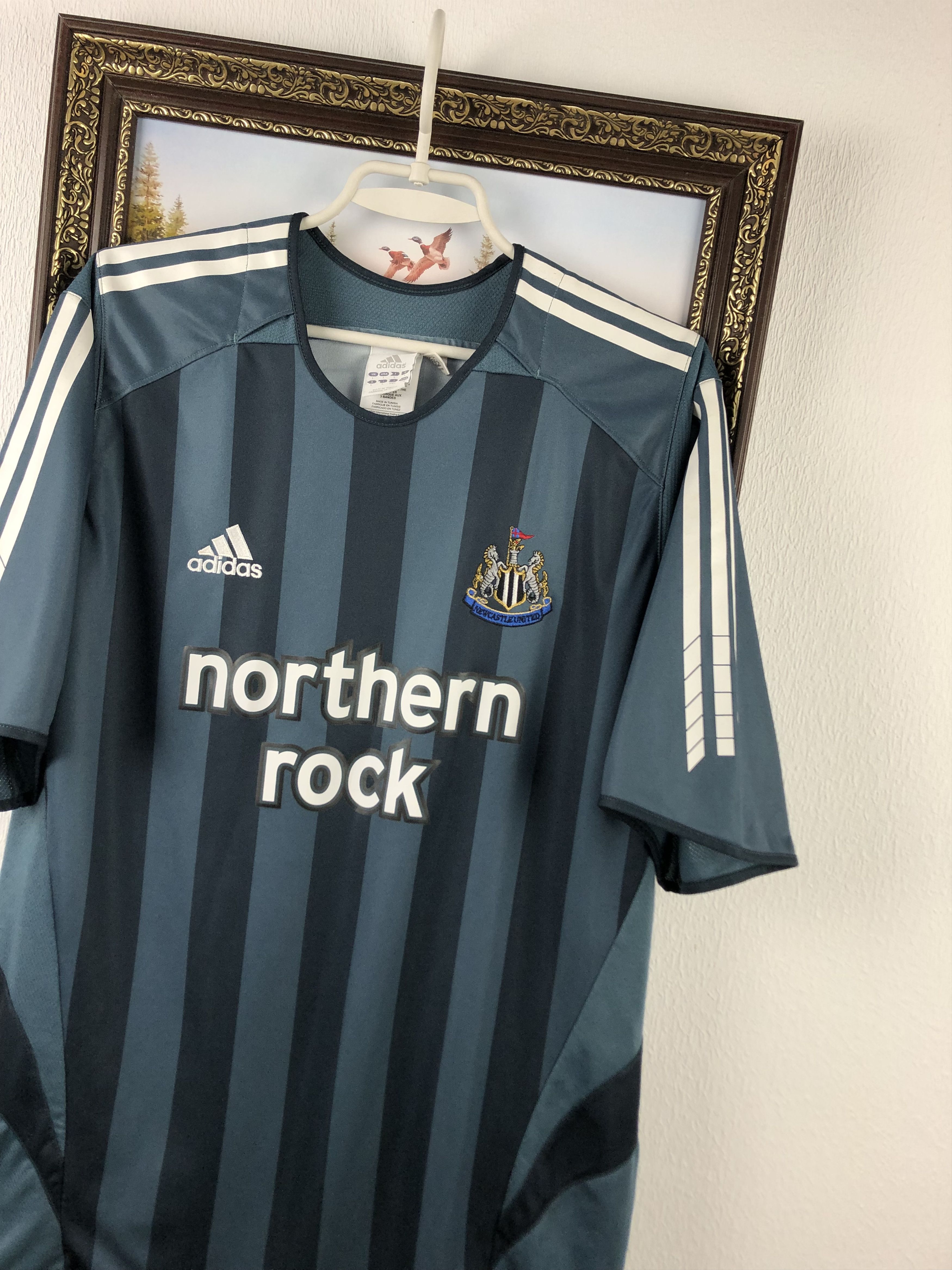 Adidas Newcastle football shirt 2005 Soccer #10 Owen Adidas Jersey Size US L / EU 52-54 / 3 - 6 Thumbnail