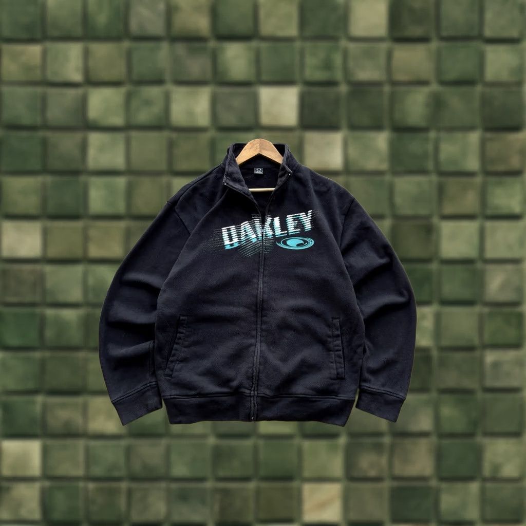 Diesel VINTAGE Oakley Sweatshirt Black Full Zip Logo 90s Retro Streetwear Men M Size US M / EU 48-50 / 2 - 1 Thumbnail