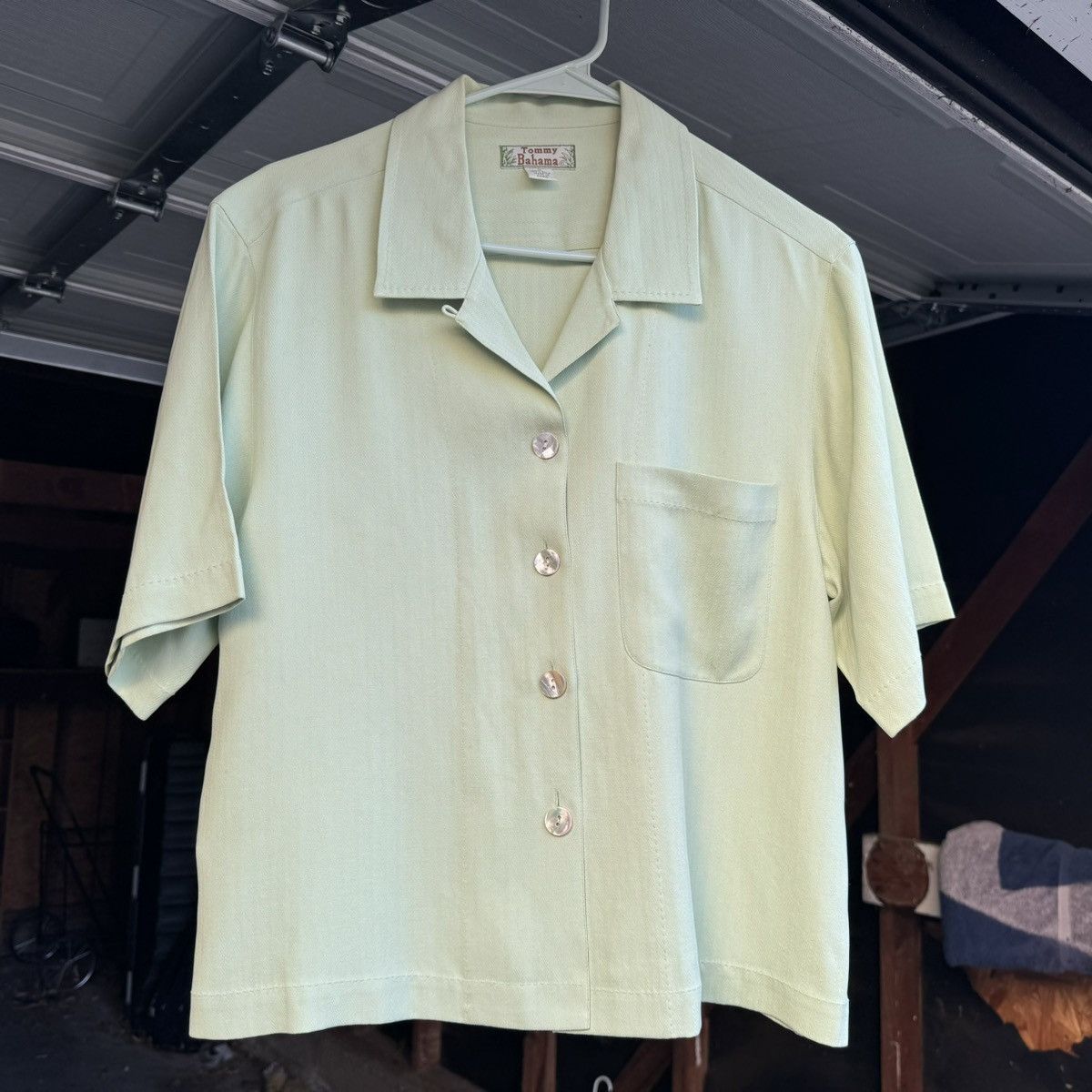 Vintage Vintage Silk Cropped Camp Collar Shirt Bowling Boxy Size US M / EU 48-50 / 2 - 2 Thumbnail