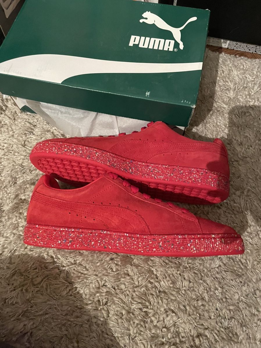 Puma Puma Suede Classic Splatter Red Size US 9.5 / EU 42-43 - 3 Thumbnail