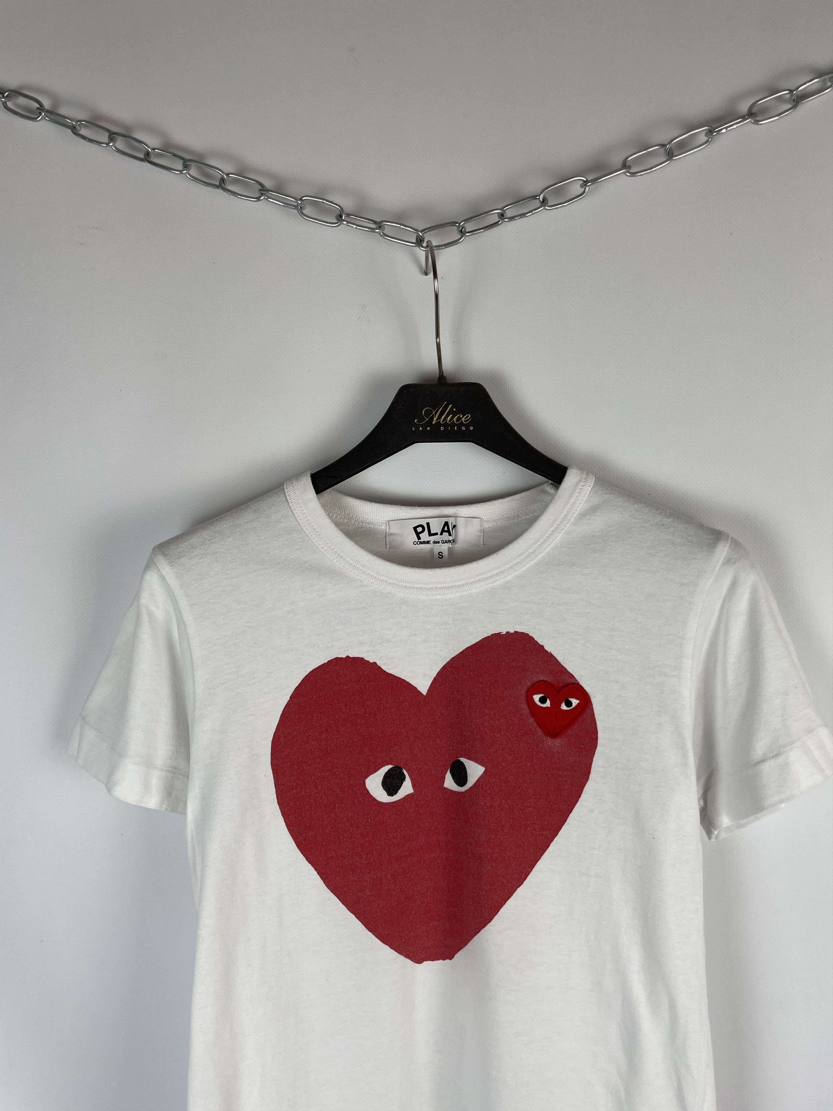 Comme des Garcons Play Comme des Garçons tee logo hearts Size S / US 4 / IT 40 - 3 Thumbnail