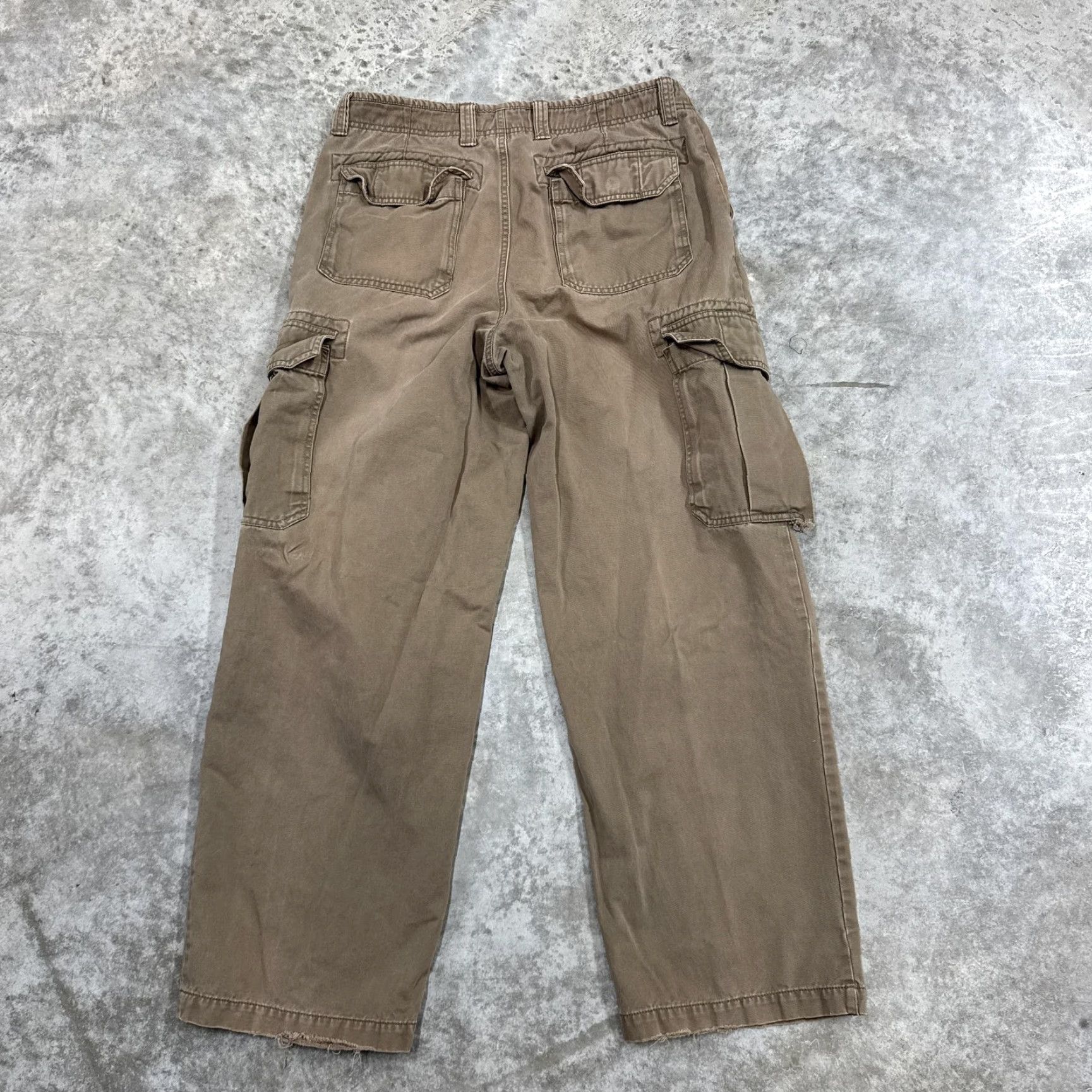 Gap GAP Cargo Pants Mens Brown Standard Cargo Workwear Utility Pockets Relaxed Twill Size US 33 - 5 Thumbnail