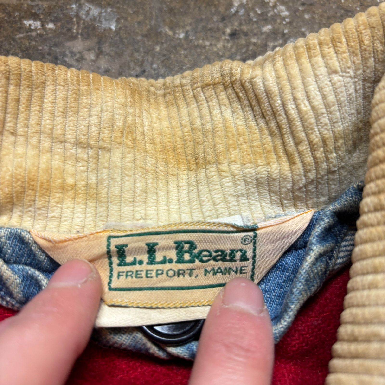 L.L. Bean × Vintage VTG LL Bean Wool Blanket Denim Hunting Chore Jacket Men's L Size US L / EU 52-54 / 3 - 4 Thumbnail