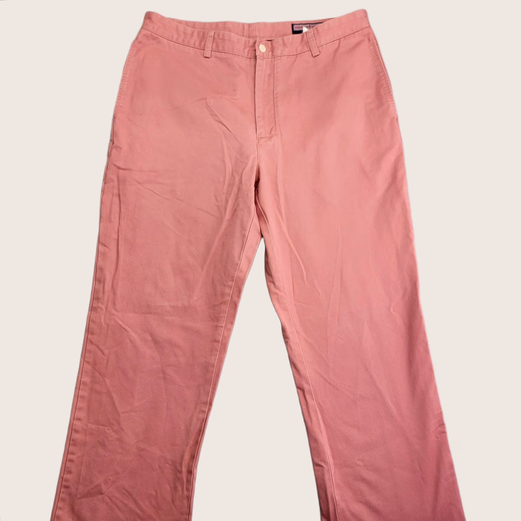 Vineyard Vines Vineyard Vines Club Pant Chino Pants Mens 36x34 Salmon Pink Flat Front Casual Business Straight Leg Cotton 36 Waist 31 Inseam Mens Size US 36 / EU 52 - 1 Thumbnail