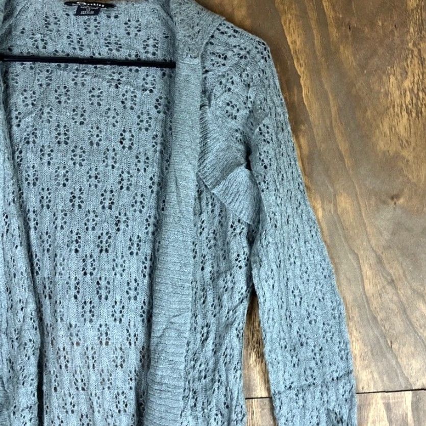 Oakley Oakley Womens Sweater Gray Hooded Open Knit Cardigan Alpaca Wool Blend XS Cardigan Women Open Hooded Knit Solid Casual Workwear Modern Size XS / US 0-2 / IT 36-38 - 5 Thumbnail