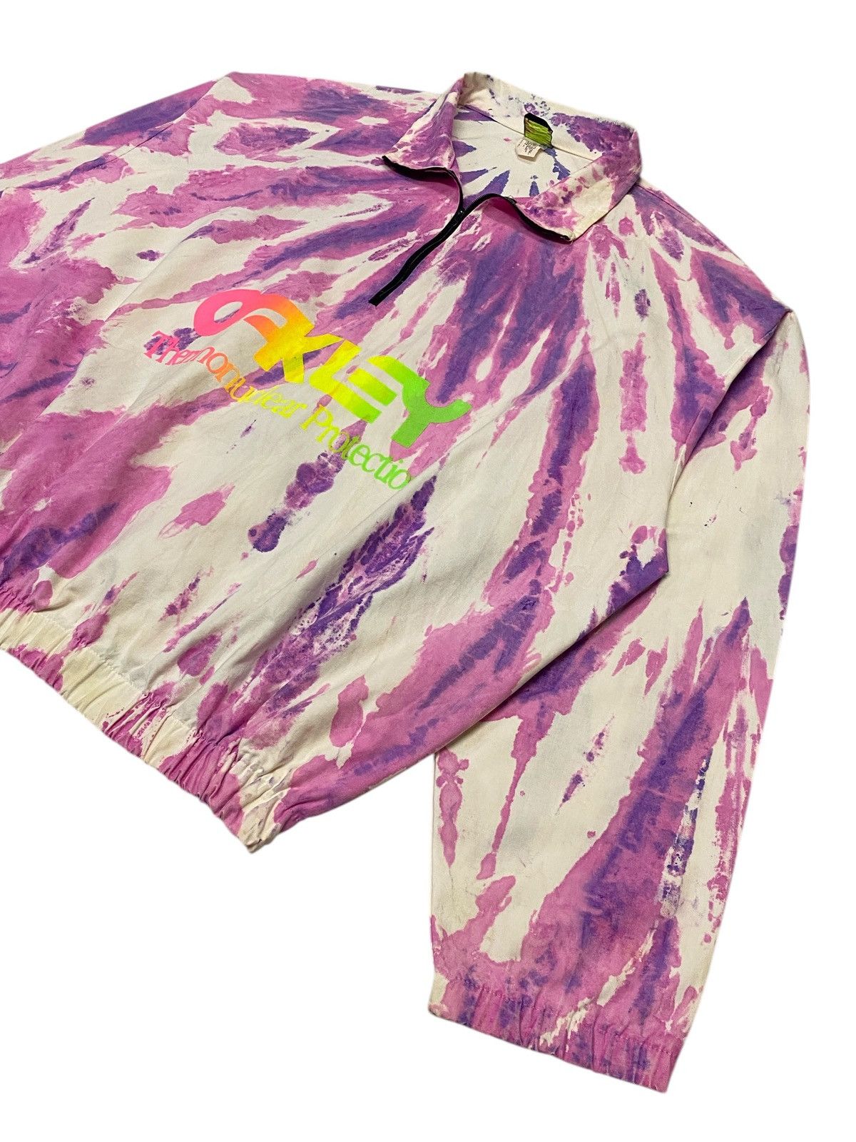 Oakley Vintage Oakley Thermonuclear Protection Tie Dye Half Zip Size US XL / EU 56 / 4 - 16 Thumbnail