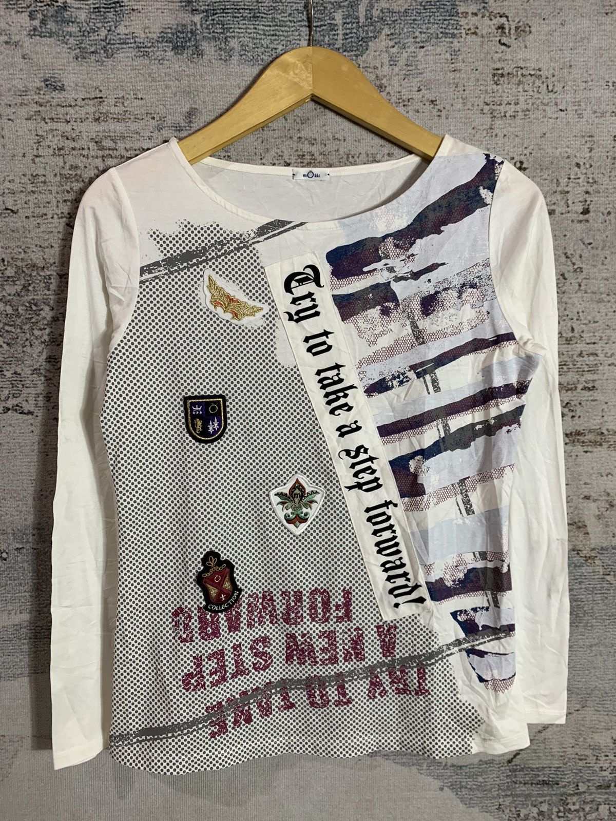 Beauty Beast 2000s Japan Patchwork Long Sleeve punk style Size US S / EU 44-46 / 1 - 1 Thumbnail