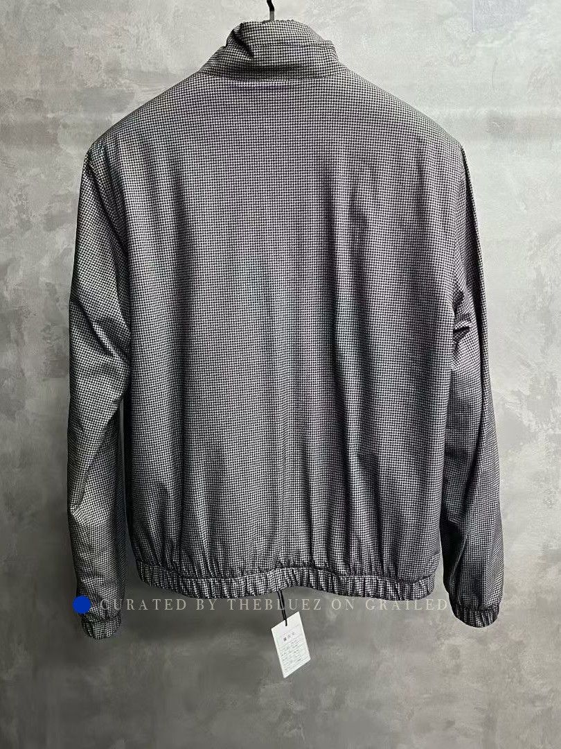 Loro Piana Gray Checkered Zip-Up Bomber Jacket Size US M / EU 48-50 / 2 - 1 Thumbnail