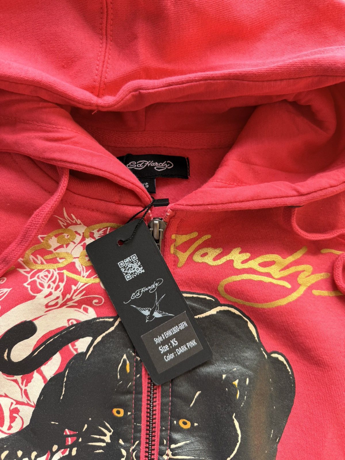 Ed Hardy Ed hardy pop pink tracksuit swag low rise flare hoodie Size 24" / US 00 / IT 34 - 5 Thumbnail