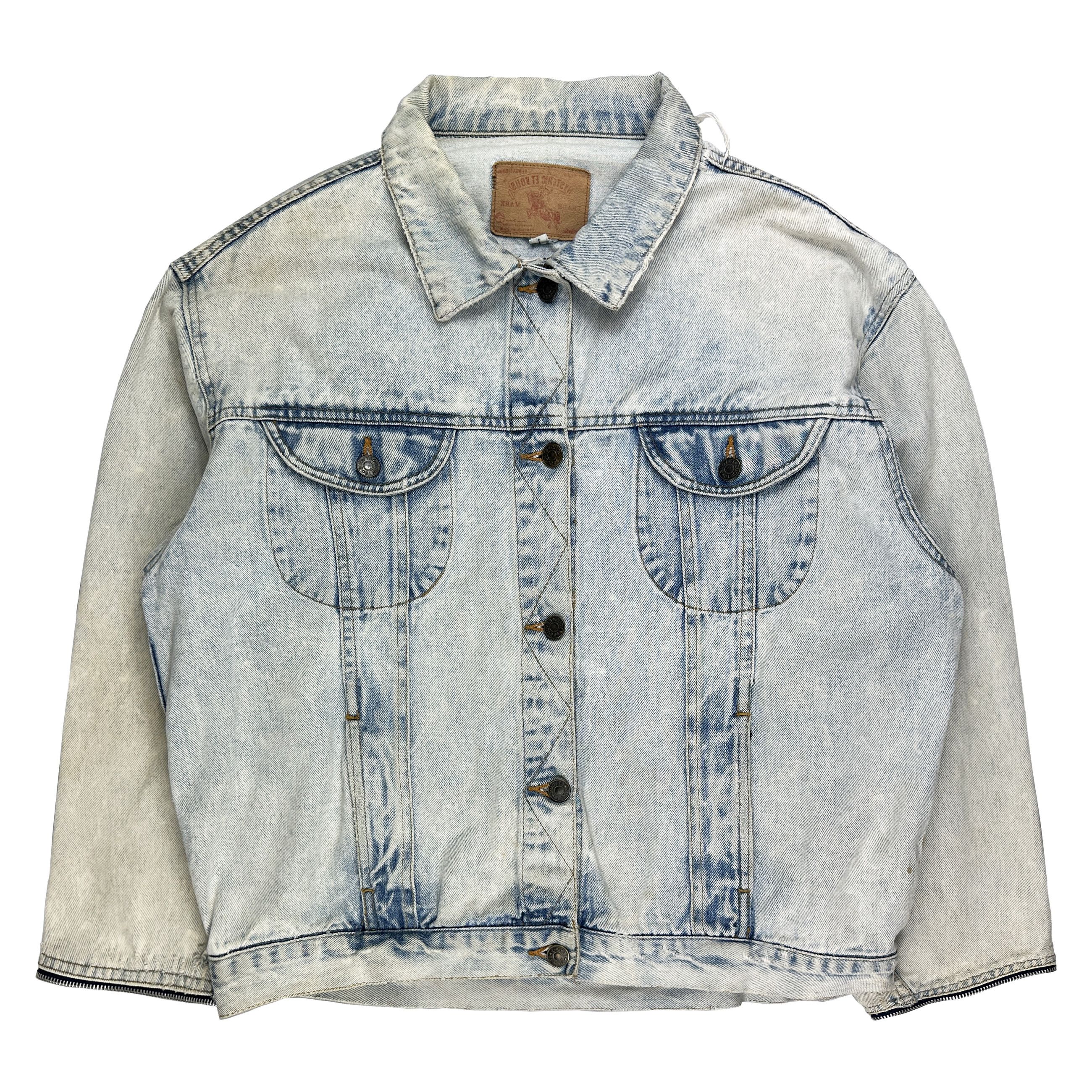 Hysteric Glamour 90's "Paris" Denim Patch Jacket Size US M / EU 48-50 / 2 - 2 Thumbnail