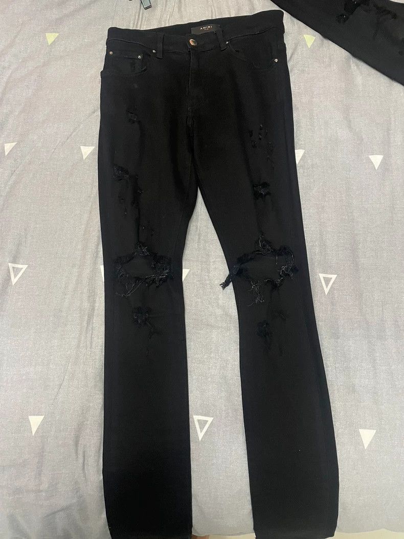 Amiri Amiri double knee ripped jean Size US 30 / EU 46 - 1 Thumbnail