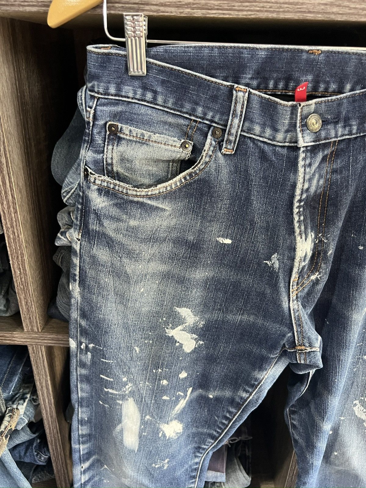 Uniqlo 🔥Uniqlo UJ Paint Splash Distressed Denim Size US 30 / EU 46 - 5 Thumbnail