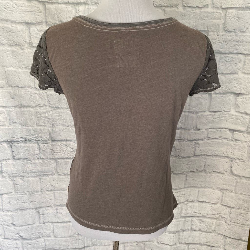 Hollister Hollister women S lace front short sleeve scoopneck top w/po Size S / US 4 / IT 40 - 8 Thumbnail