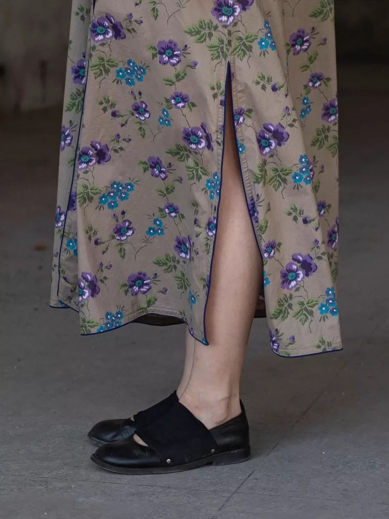 Kenzo KENZO Blue and purple floral dress Size M / US 6-8 / IT 42-44 - 5 Thumbnail