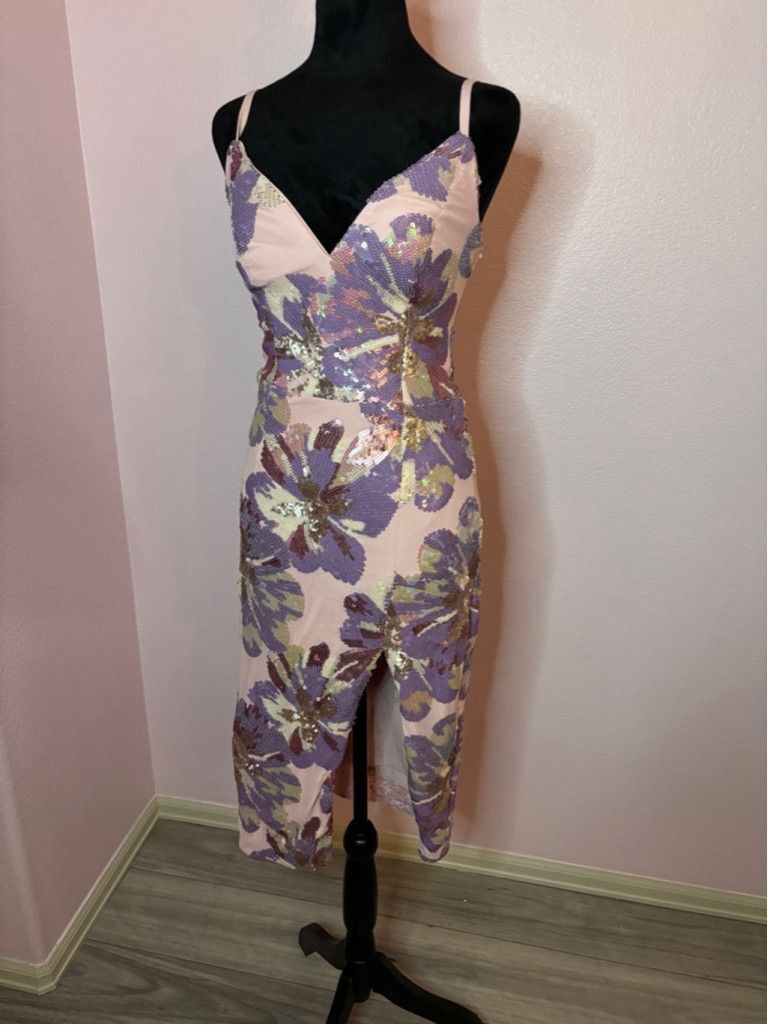 Dress the Population Women's Dress the Population Dress, Pink, Purple, Size S Size S / US 4 / IT 40 - 1 Thumbnail