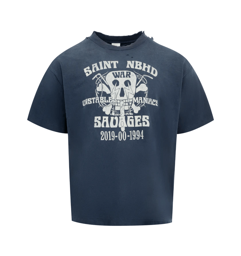 Neighborhood o1h1sh11225 Nbhd Saint Tee in Nevy Blue Size US XL / EU 56 / 4 - 1 Thumbnail