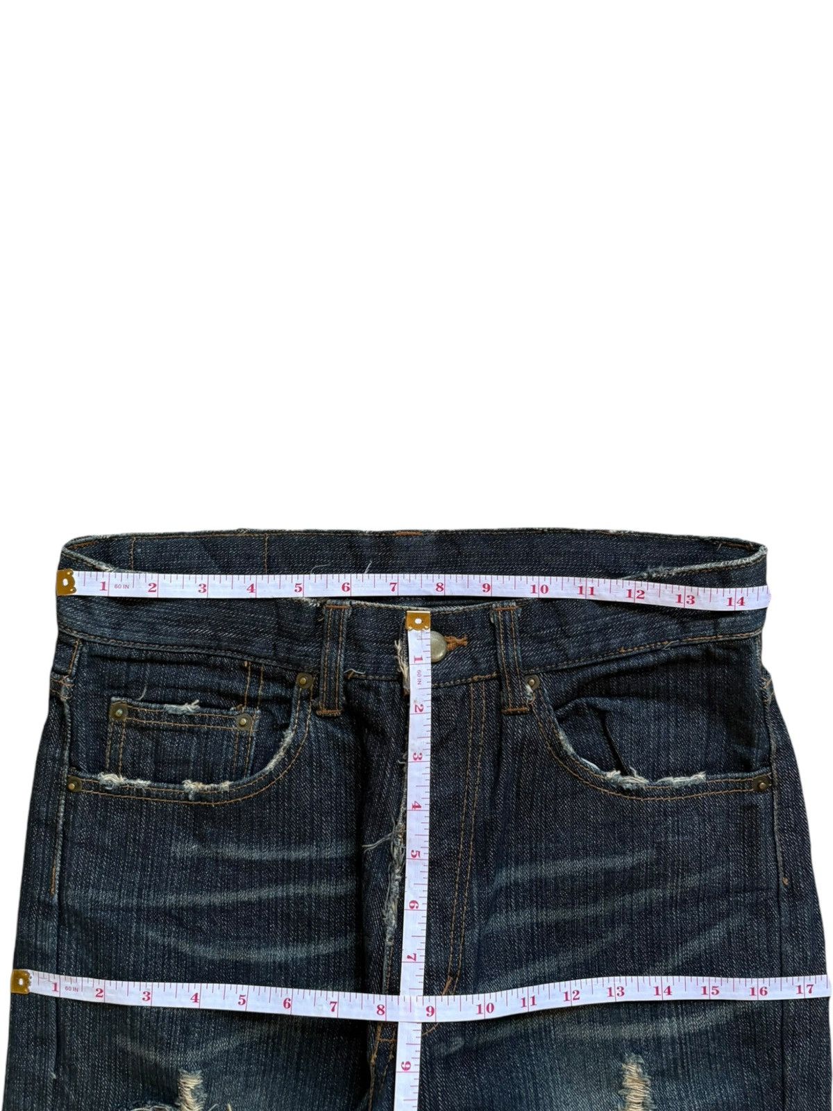 Japanese Brand Vintage Japanese Brand Mud Wash Distressed Jeans Size US 30 / EU 46 - 12 Thumbnail