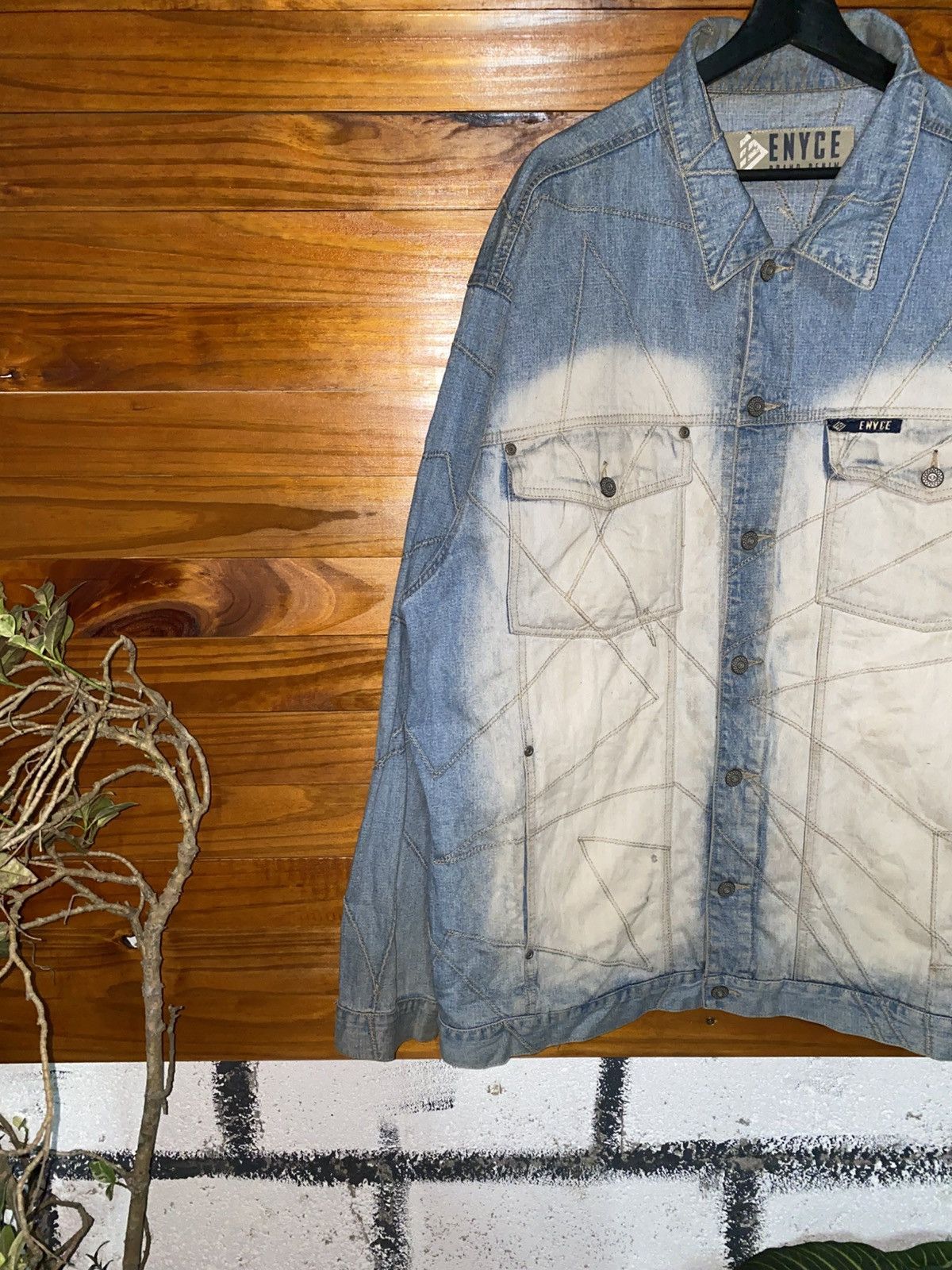 Enyce Vintage Y2K Enyce Two-Tone Contrast Stitch Denim Jacket XXL Size US XXL / EU 58 / 5 - 7 Thumbnail
