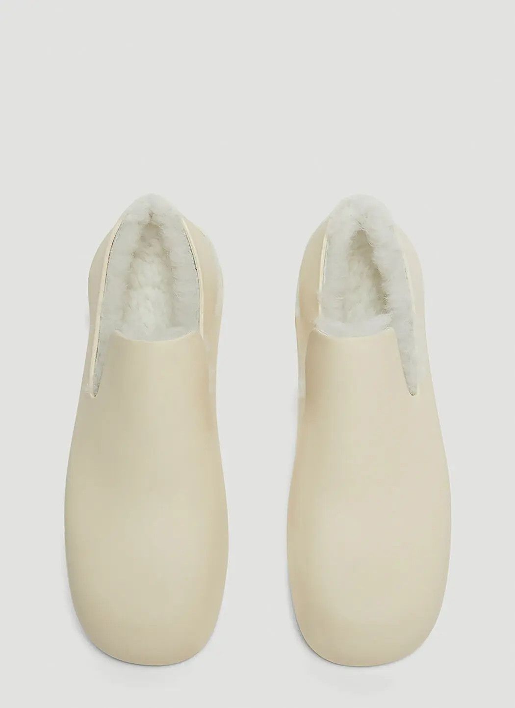 Bottega Veneta o1n1vont1224 Puddle Shearling Mules in White Size US 11 / IT 41 - 2 Thumbnail