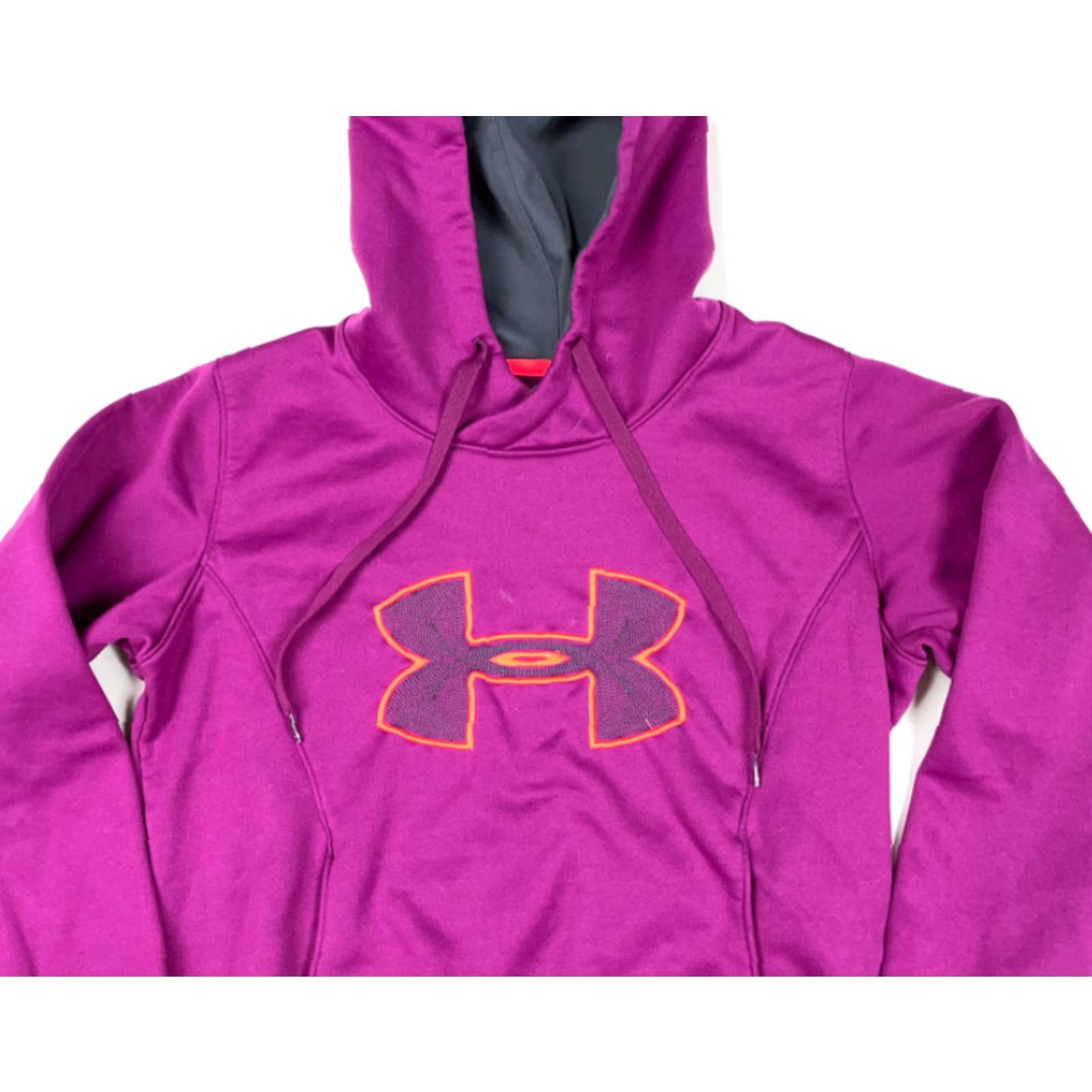 Under Armour Under Armour Pullover Hoodie Women M Purple Embroidered Logo Storm 100% Polyester Winter Activewear Casual Long Sleeve Crew Neck Graphic Print Size M / US 6-8 / IT 42-44 - 3 Thumbnail