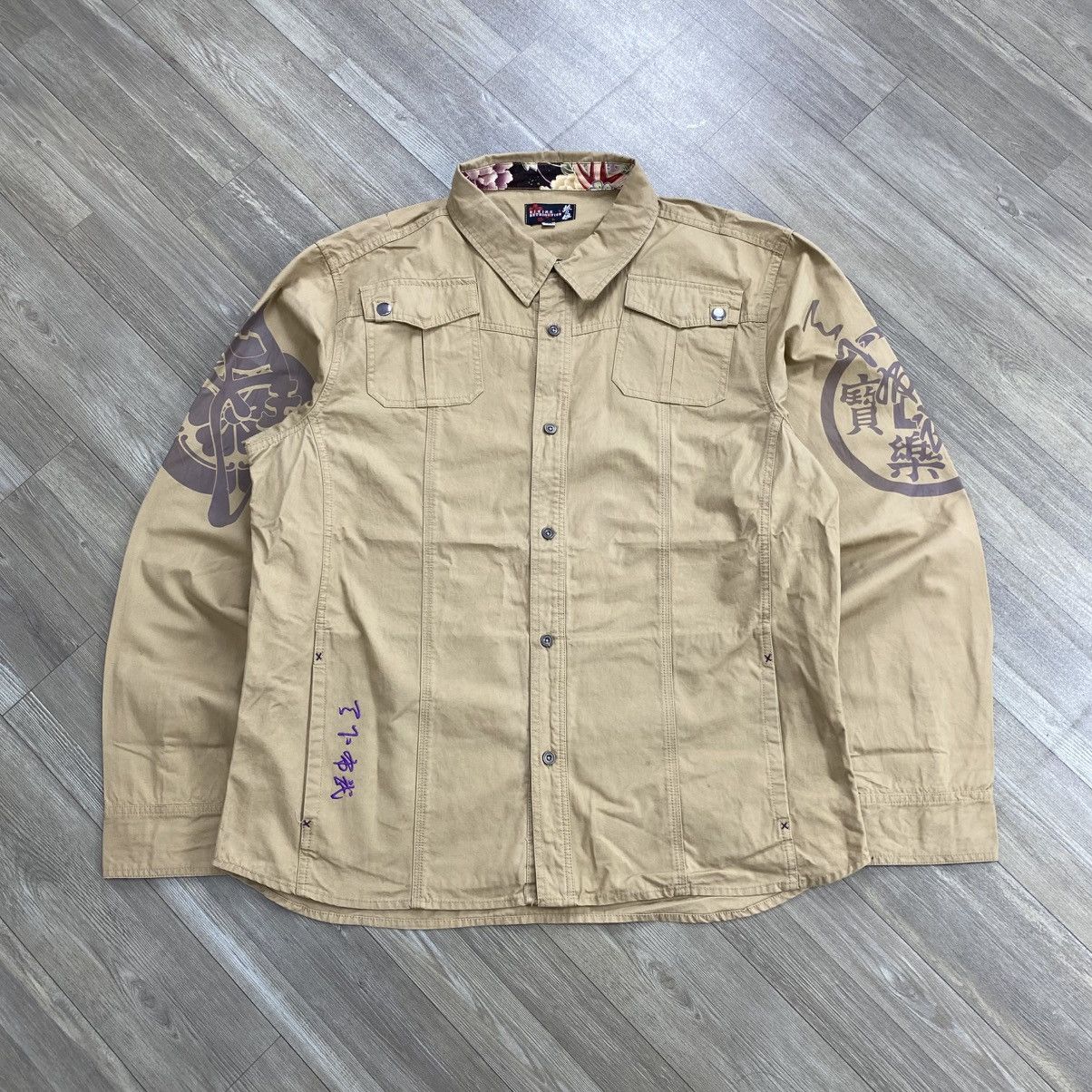 Japanese Brand 2000s Divine Retribution Dengarous Beauty Evil Sukajan Shirt Size US XXL / EU 58 / 5 - 15 Thumbnail
