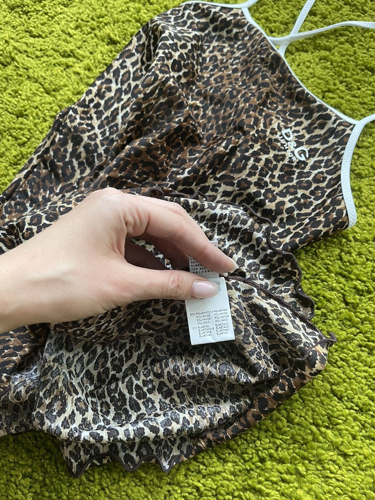 Designer × Dolce & Gabbana × Vintage Dolce & Gabbana junior D&G iconic leopard tank top Y2K Size XS / US 0-2 / IT 36-38 - 7 Thumbnail