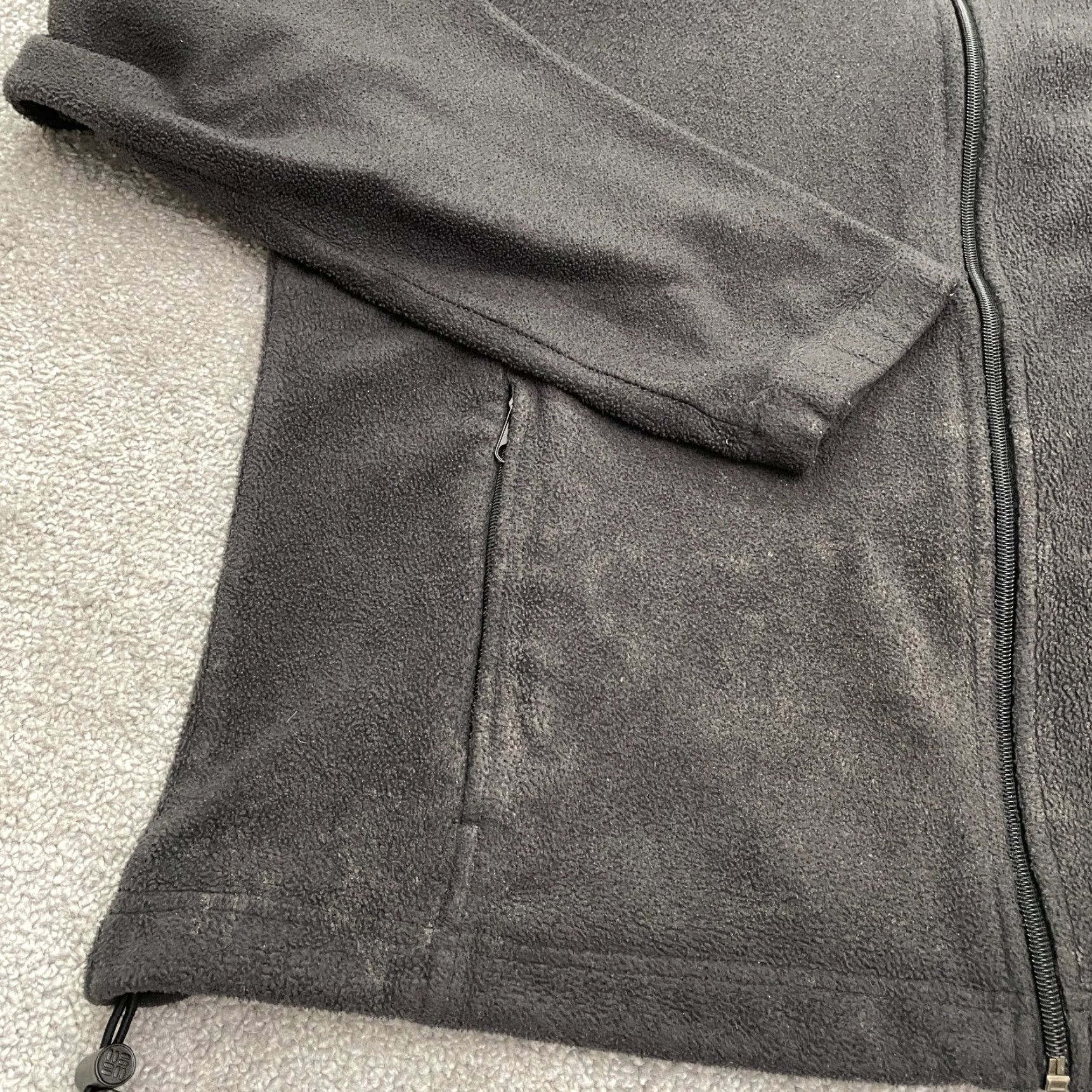 Vintage Columbia Jacket Women XL Black Benton Springs Fleece Full Zip Pockets Outdoor Classic Womens Size XL / US 12-14 / IT 48-50 - 3 Thumbnail