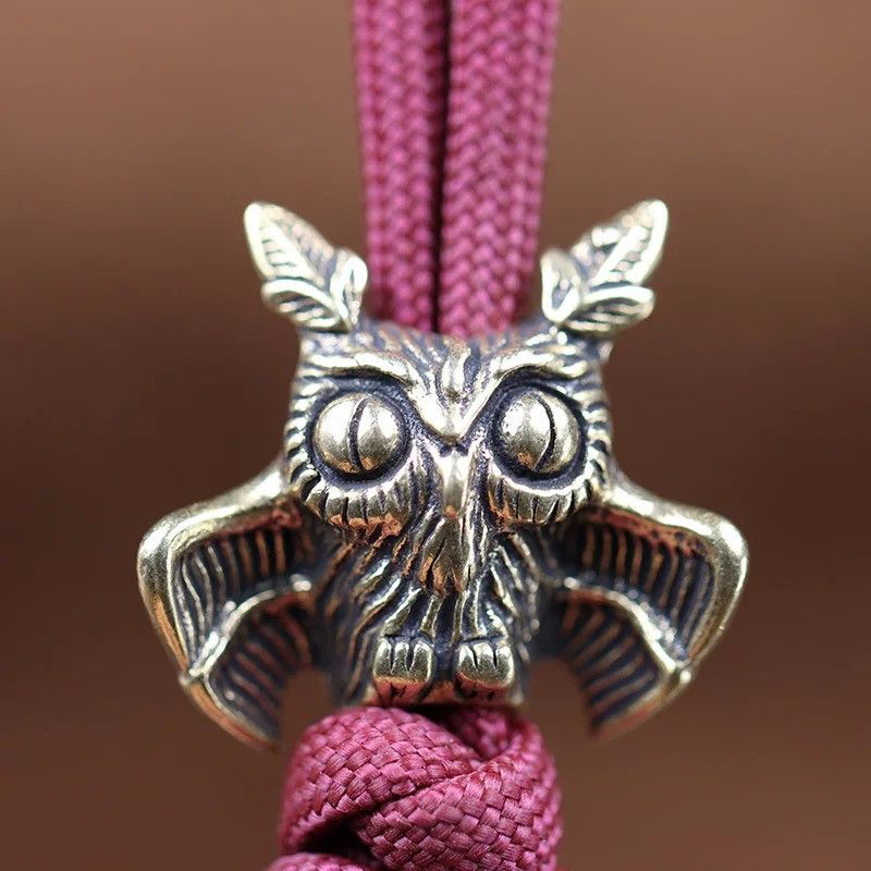 Handmade 3Pcs Animal Owl Knife Beads Paracord Bead Zipper Umbrella Size ONE SIZE - 2 Thumbnail