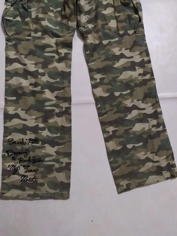 Japanese Brand Groovy Colours Camo Cargo Multipocket Tactical Pants Size US 29 - 10 Thumbnail