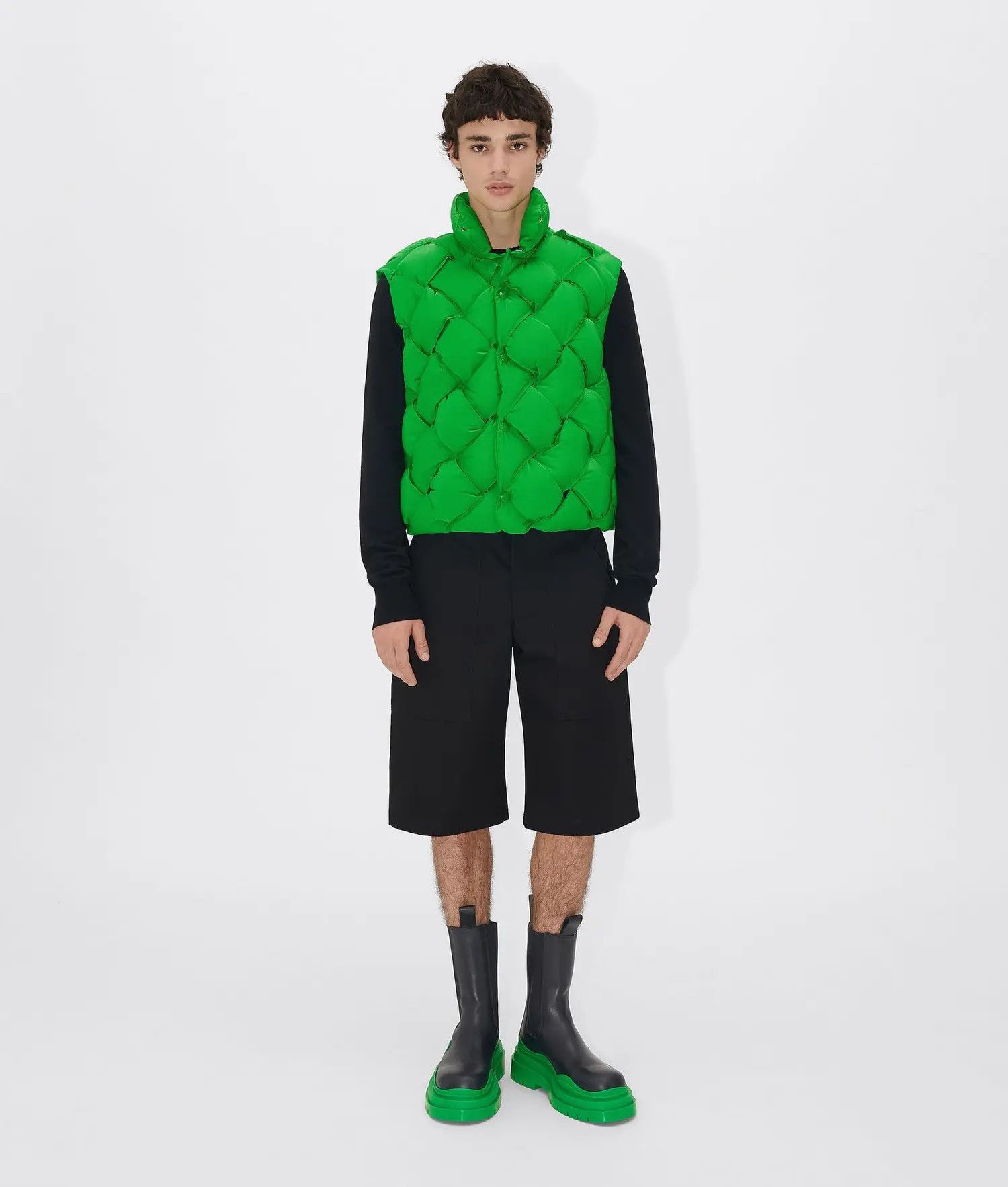Bottega Veneta o1n1vont1224 Vest in Green Size US XS / EU 42 / 0 - 1 Thumbnail