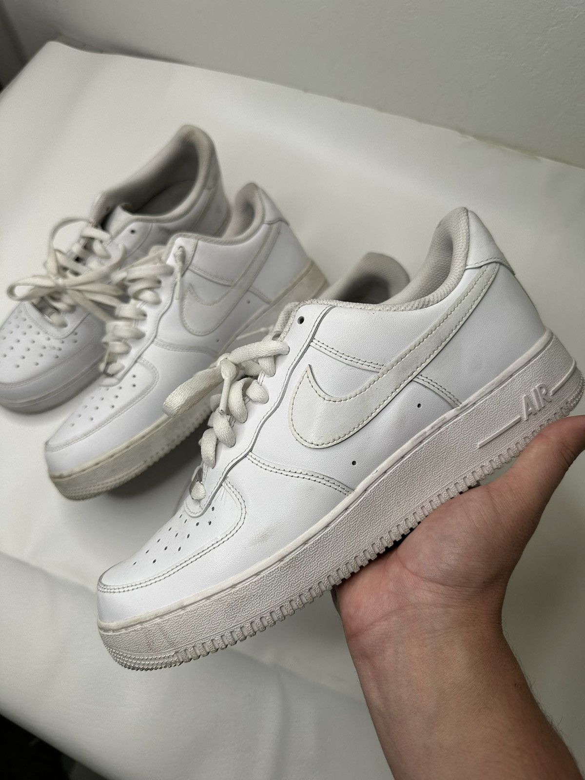 image of Nike Air Force 1 Triple White (Lot Of Two) Size 10 Af1 Travis Shoes, Men's