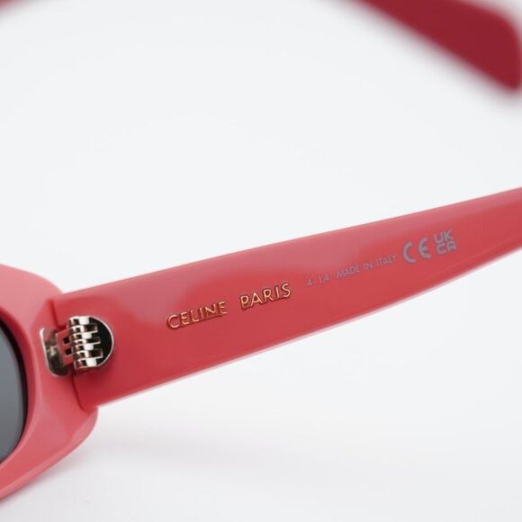 Celine Celine CL40279U 72A Sunglasses Pink Cat Eye Frame, Grey Size ONE SIZE - 7 Thumbnail