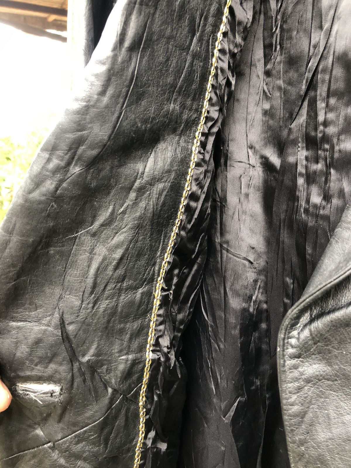 Designer × Vintage Vintage Unbranded Double Collar Leather Jacket Size ONE SIZE - 6 Thumbnail