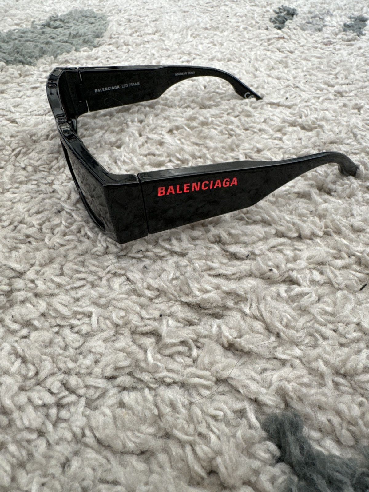 image of Balenciaga Led Sunglasses in Black, Men's