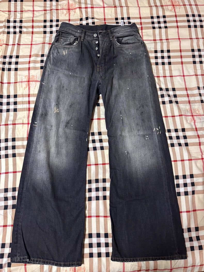 Acne Studios acne studios Black and grey splashed ink slightly flared j Size US 27 - 1 Thumbnail