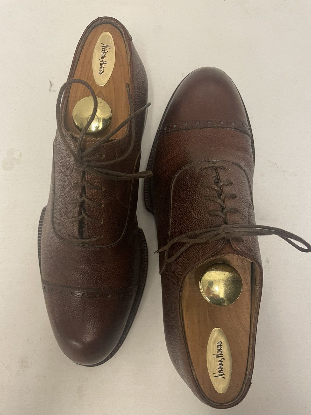 Cole Haan × Vintage Pebbled Leather Cap Toe Oxford Size US 9.5 / EU 42-43 - 2 Thumbnail