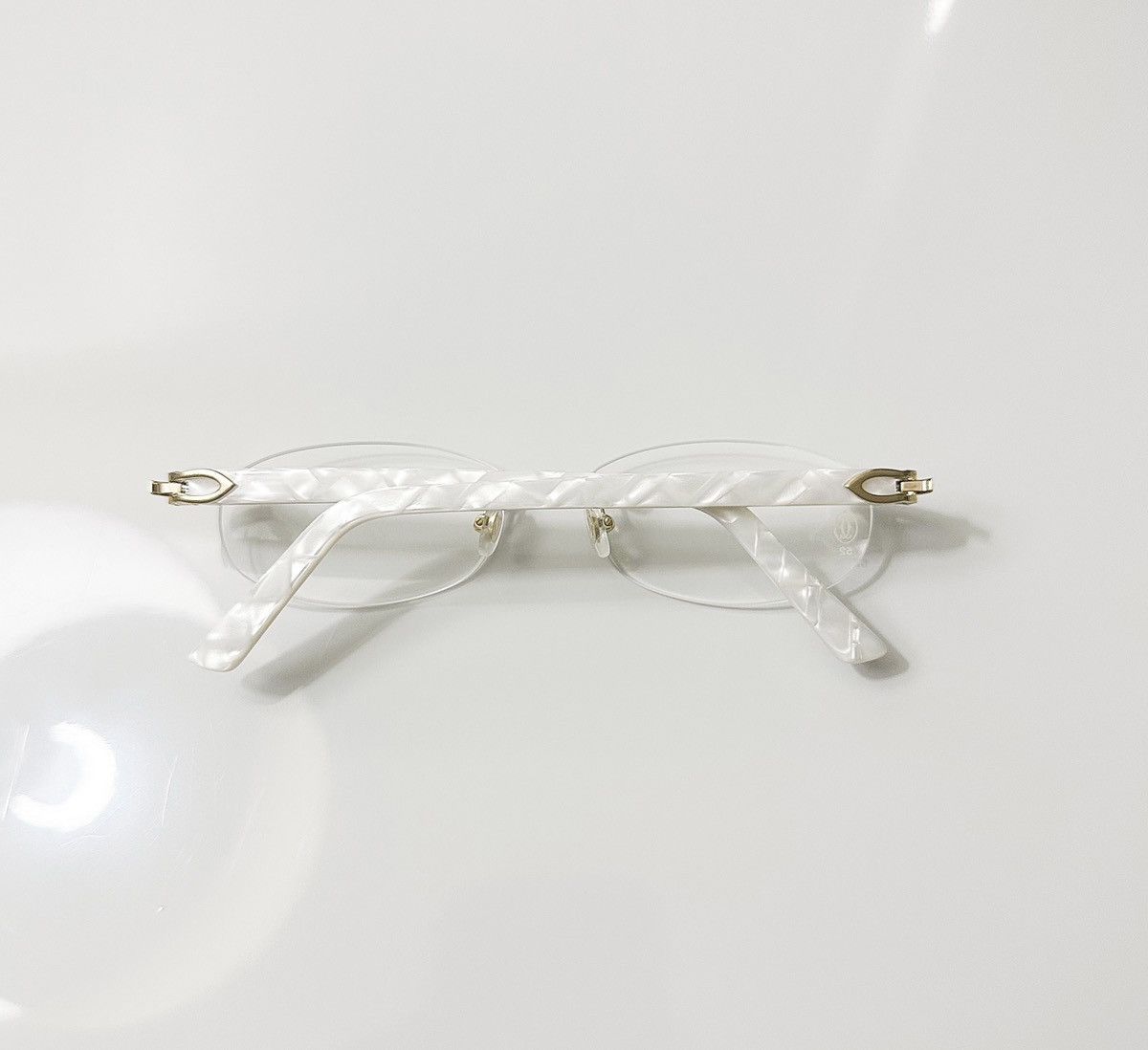 Cartier Cartier C Decor Rimless Gold/Pearl Glasses Size ONE SIZE - 3 Thumbnail