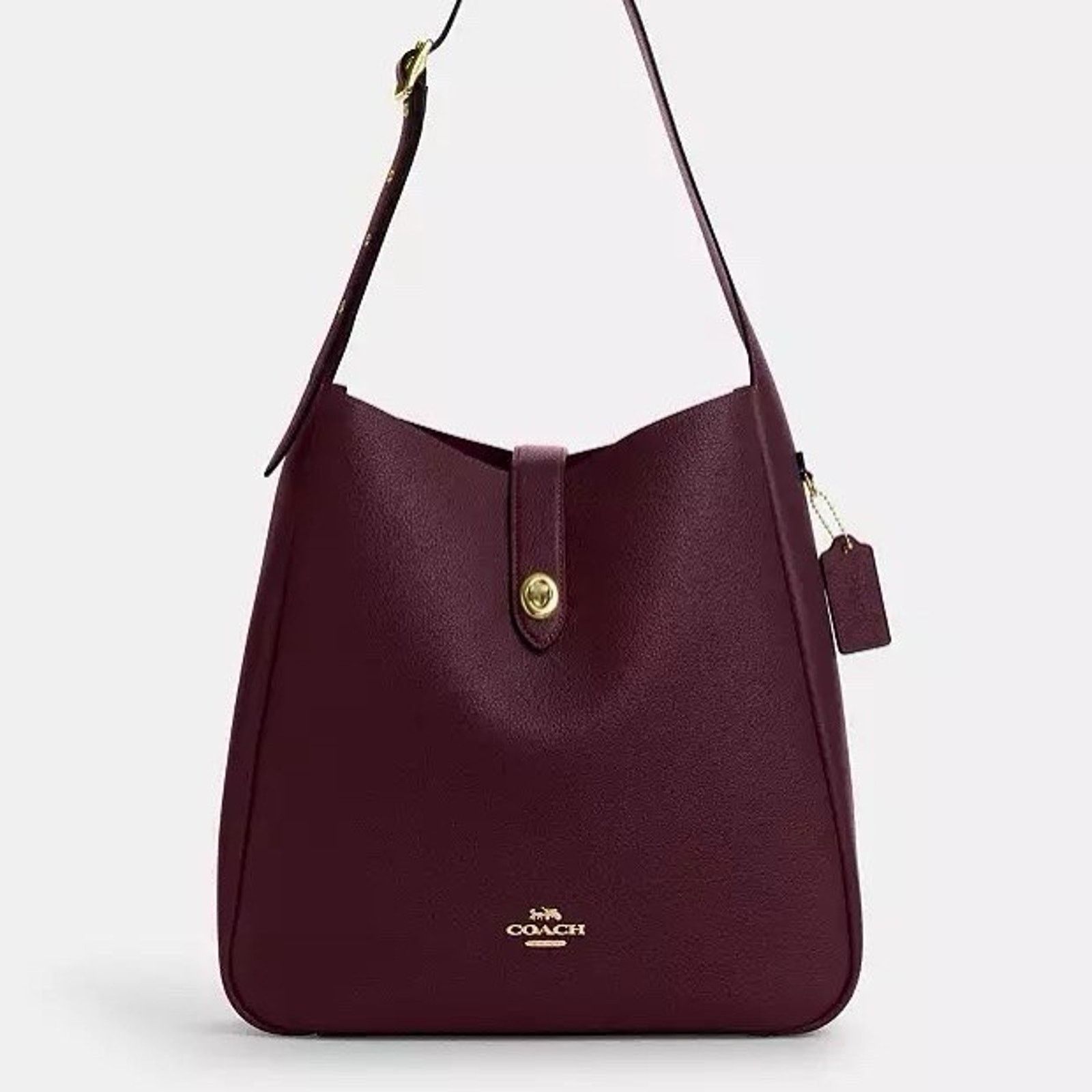 Coach NWT COACH Hadley Large Shoulder Bag CCD65 Dark Wine Size ONE SIZE - 7 Thumbnail