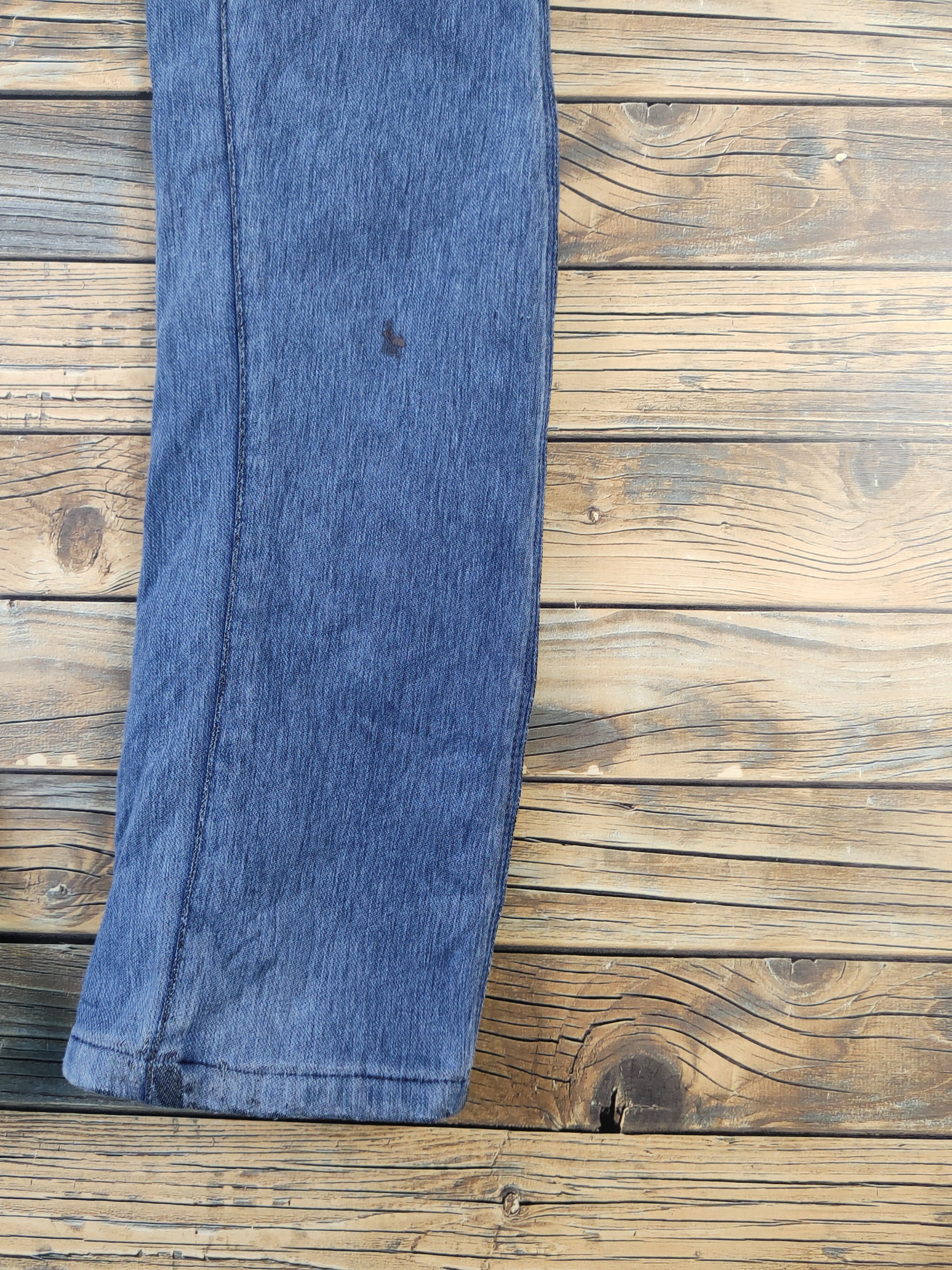 Japanese Brand FieldCore Dark Blue Distressed Ripped Jeans #W1957 Size US 31 - 12 Thumbnail