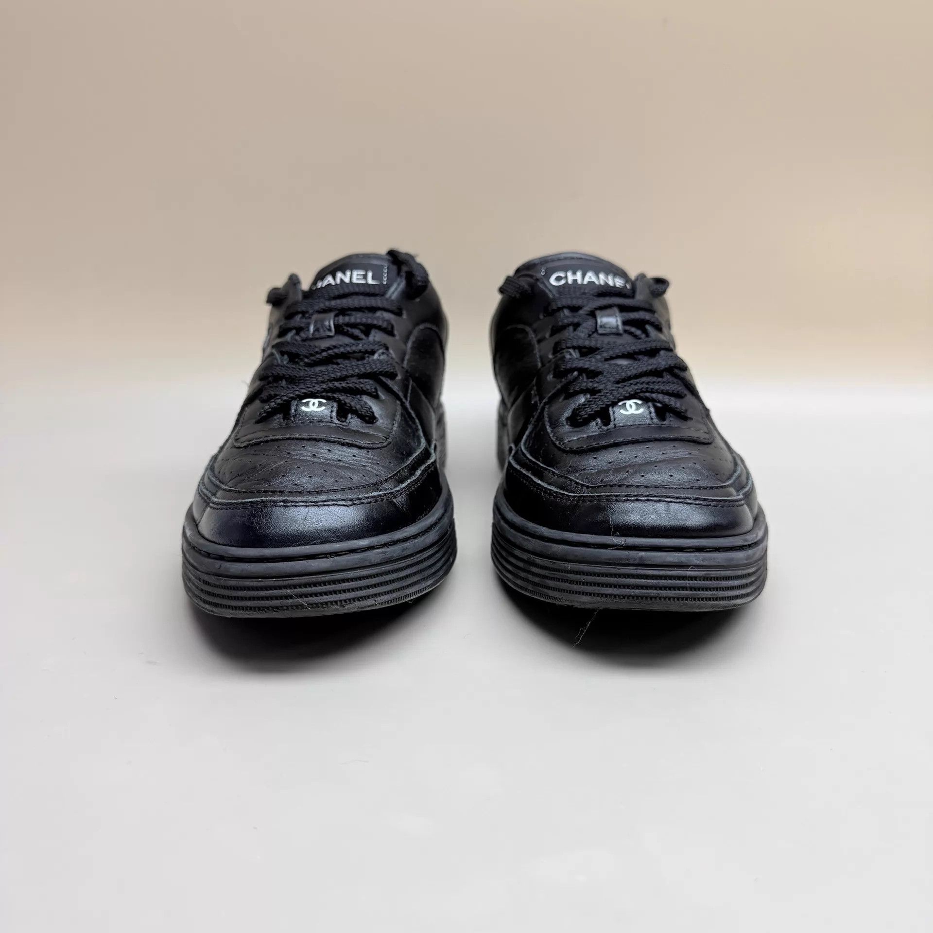 Chanel CHANEL CC Air Force Black Sneaker 37 EU 95 New Size US 6.5 / IT 36.5 - 2 Thumbnail