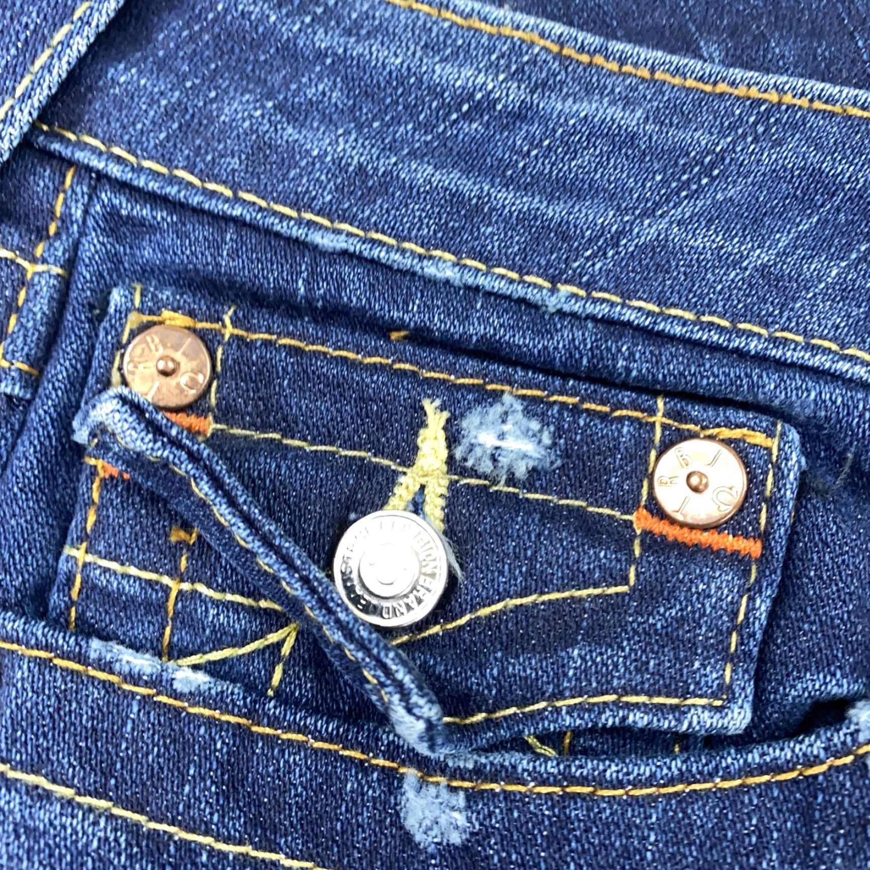 True Religion VINTAGE True Religion Jeans Mens 31 Denim Straight Leg Bootcut Distressed USA 99% Cotton Size US 31 - 3 Thumbnail