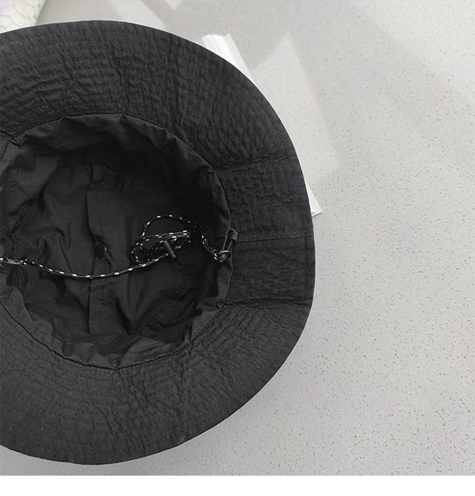 Other Outdoor Black Bucket Hat with Adjustable Strap Size ONE SIZE - 5 Thumbnail