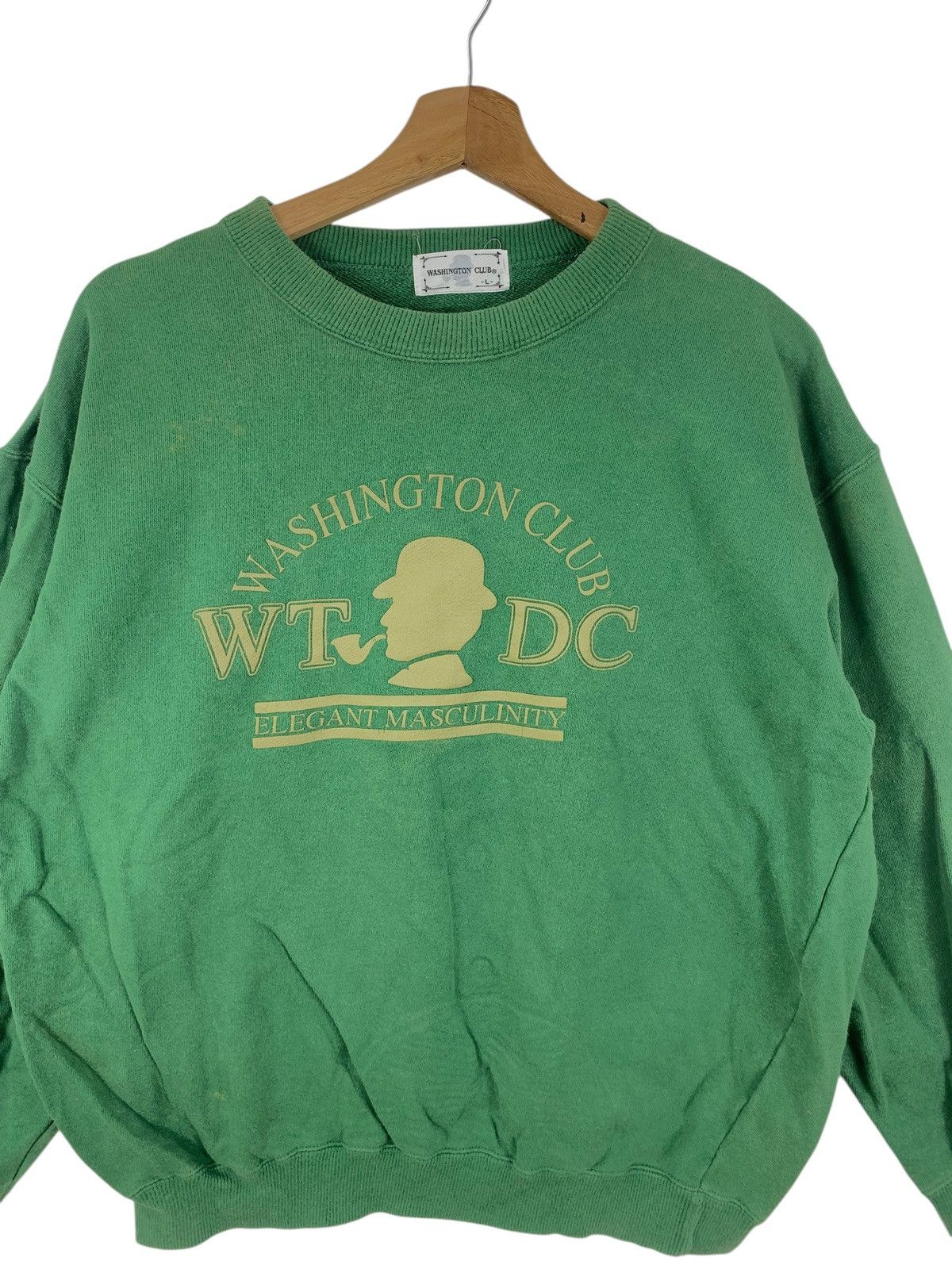 Vintage Vintage WASHINGTON CLUB Sherlock Holmes Logo Sweatshirt Size L / US 10 / IT 46 - 6 Thumbnail