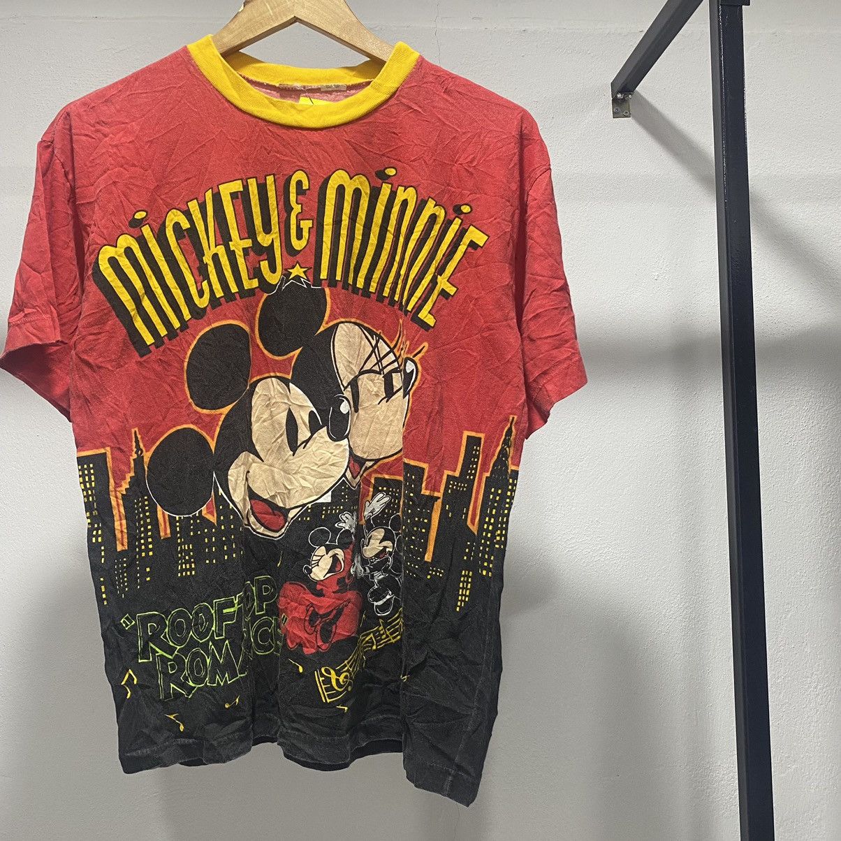 Mickey Mouse × Vintage Sick☠️ Mickey AOP Print Ringer Tee 90s Size US S / EU 44-46 / 1 - 2 Thumbnail